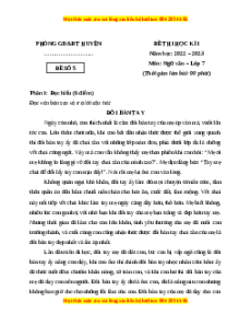 Đề thi cuối kì 1 Ngữ Văn lớp 7 Cánh diều có đáp án (đề 5)