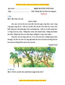 Bài tập cuối tuần Tiếng việt lớp 1 Tuần 23 Chân trời sáng tạo (có lời giải)