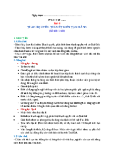 Giáo án Bài 6 Địa lí 10 Kết nối tri thức: Thạch quyển, thuyết kiến tạo mảng
