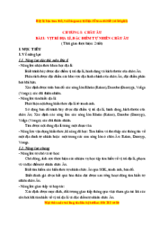 Giáo án Bài 1 Địa lí 7 Kết nối tri thức (Phiên bản 2): Vị trí địa lí, đặc điểm tự nhiên châu Âu