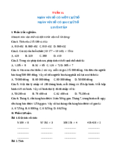 Bài tập cuối tuần Toán 4 Tuần 11 Cánh diều (có lời giải)