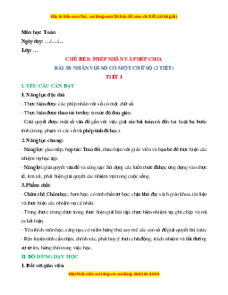 Giáo án Toán lớp 4 Học kì 2 Kết nối tri thức