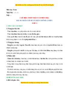 Giáo án Toán lớp 4 Học kì 2 Kết nối tri thức