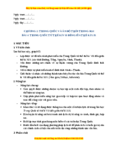 Giáo án Bài 4 Lịch sử 7 Kết nối tri thức (Phiên bản 2): Trung Quốc từ thế kỉ VII đến giữa thế kỉ XIX