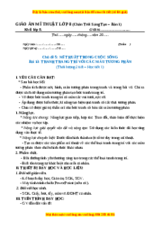 Giáo án Bài 13 Mĩ thuật 8 Chân trời sáng tạo (Bản 1): Tranh trang trí với các màu tương phản