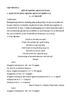 Chuyên đề Một số phương pháp giải toán lớp 4 (có lời giải)