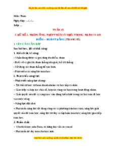 Giáo án Điểm - Đoạn thẳng Toán lớp 2 Cánh diều