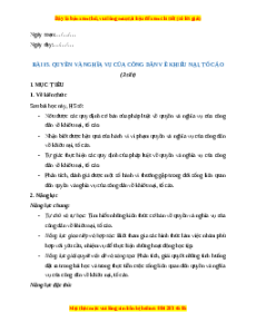 Giáo án Bài 15 KTPL 11 Kết nối tri thức: Quyền và nghĩa vụ cơ bản của công dân về bảo vệ Tổ Quốc