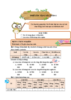 Bài tập cuối tuần Toán 4 Tuần 6 Kết nối tri thức (có lời giải)