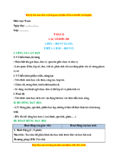 Giáo án Chục - đơn vị Toán lớp 1 Chân trời sáng tạo