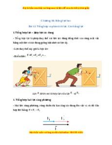 Lý thuyết Vật lý 10 Kết nối tri thức Bài 13: Tổng hợp và phân tích lực. Cân bằng lực