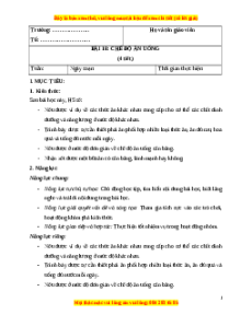 Giáo án Bài 18 Khoa học lớp 4 (Cánh diều): Chế độ ăn uống