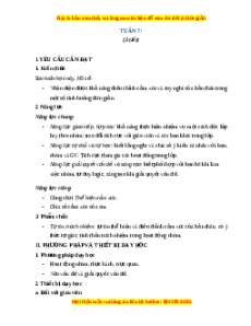 Giáo án Tuần 7 HĐTN lớp 4 Cánh diều