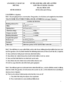 46 Đề thi học sinh giỏi Tiếng Anh 9 năm 2025-2026