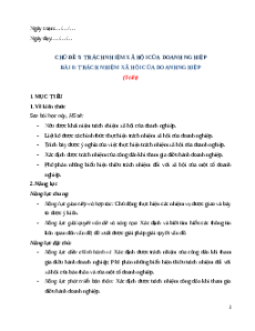Giáo án Bài 6: Trách nhiệm xã hội của doanh nghiệp KTPL 12 Chân trời sáng tạo