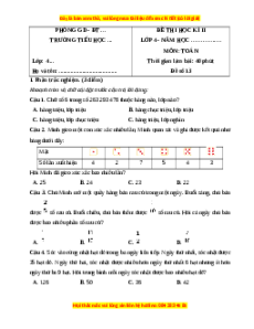 Đề thi cuối kì 2 Toán lớp 4 Kết nối tri thức (Đề 13)