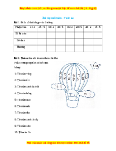 Bài tập cuối tuần Toán lớp 2 Tuần 22 Cánh diều (có lời giải)