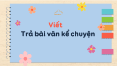 Giáo án Powerpoint Viết: Trả bài văn kể chuyện Tiếng việt lớp 4 Cánh diều
