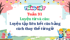 Giáo án Powerpoint Luyện từ và câu: Luyện tập liên kết câu bằng cách thay thế từ ngữ Tiếng Việt lớp 5 Cánh diều