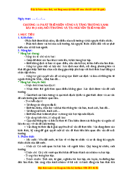 Giáo án Bài 39 Địa lí 10 Chân trời sáng tạo (2024): Môi trường và tài nguyên thiên nhiên