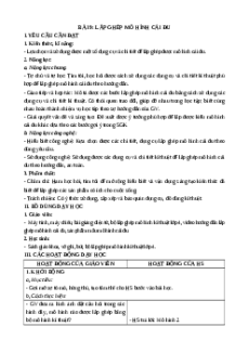Giáo án Bài 9 Công nghệ lớp 4 Cánh diều: Lắp ghép mô hình cái đu