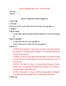 Giáo án Công nghệ chăn nuôi NLS 11 Kết nối tri thức Bài 19