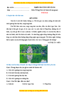 Bài tập cuối tuần Tiếng việt lớp 2 Tuần 33 Chân trời sáng tạo (có lời giải)