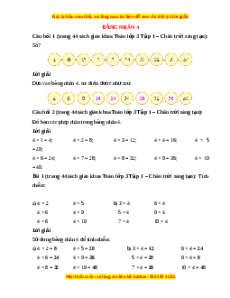 Giải Sgk Toán lớp 3 Bài 26: Bảng nhân 4 (Chân trời sáng tạo)