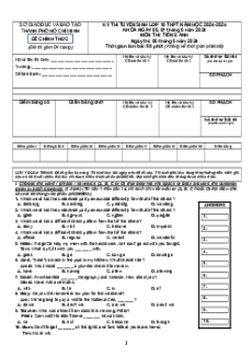 48 Đề thi vào 10 Tiếng Anh chính thức (cả nước) năm 2024 có đáp án