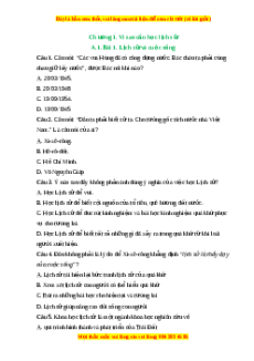 Trắc nghiệm Bài 1 Lịch sử 6 Kết nối tri thức: Lịch Sử và cuộc sống