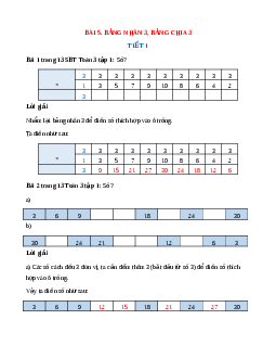 VBT Toán lớp 3 Bài 5 (Kết nối tri thức): Bảng nhân 3, bảng chia 3