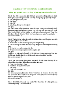 Trắc nghiệm Chương 9: Việt Nam từ những năm 1945-1950 Lịch sử 12