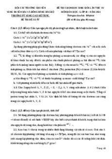 Đề thi HSG Hóa học 10 Trường THPT Vùng cao Việt Bắc