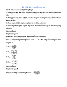 Bộ trắc nghiệm Hóa học 11 Cánh diều có đáp án