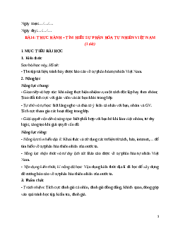 Giáo án Bài 4 Địa lí 12 Chân trời sáng tạo (2024): Thực hành