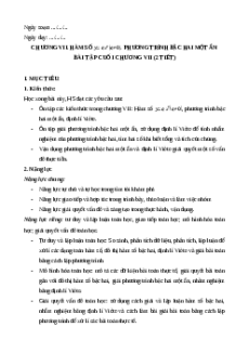 Giáo án Bài tập cuối chương 7 Toán 9 Cánh diều