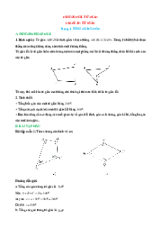 Chuyên đề Tứ giác lớp 8 (các dạng bài tập)