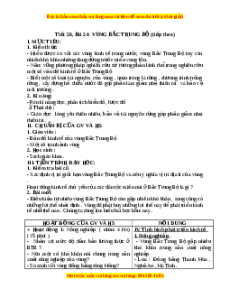 Giáo án Bài 24 Địa lí 9: Vùng Bắc Trung Bộ (tiếp theo)