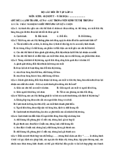 Câu hỏi ôn tập + Đề kiểm tra KTPL 11 theo chủ đề (chung cho ba sách)
