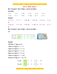 Giải Sgk Toán lớp 3 Bài 10: Bảng nhân 7 (Cánh diều)
