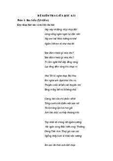 Đề thi giữa kì 1 Ngữ văn 12 Chân trời sáng tạo (Đề 9)