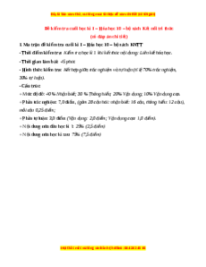 Đề thi cuối kì 1 Hóa học 10 Kết nối tri thức - Đề 1