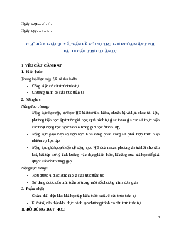 Giáo án Bài 10: Cấu trúc tuần tự Tin học lớp 5 Kết nối tri thức
