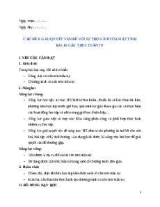 Giáo án Bài 10: Cấu trúc tuần tự Tin học lớp 5 Kết nối tri thức