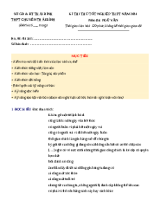 Đề thi thử tốt nghiệp Ngữ Văn THPT Chuyên Thái Bình năm 2024
