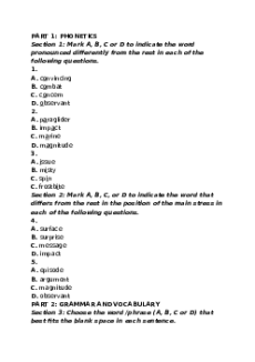 Đề thi cuối kì 1 Tiếng Anh 10 Friends Global (Đề 4)