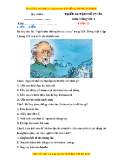 Bài tập cuối tuần Tiếng việt 4 Tuần 13 (có lời giải)