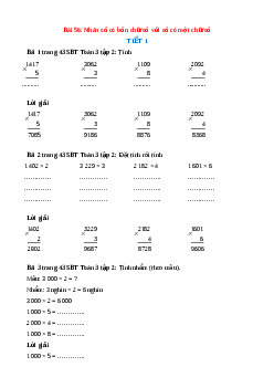 VBT Toán lớp 3 Bài 56 (Kết nối tri thức): Nhân số có bốn chữ số với số có một chữ số
