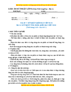 Giáo án Bài 14 Mĩ thuật 8 Chân trời sáng tạo (Phiên bản 2): Mĩ thuật ứng dụng hiện đại Việt Nam