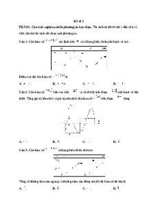 Đề thi Cuối kì 1 Toán 12 Kết nối tri thức (Đề 3)